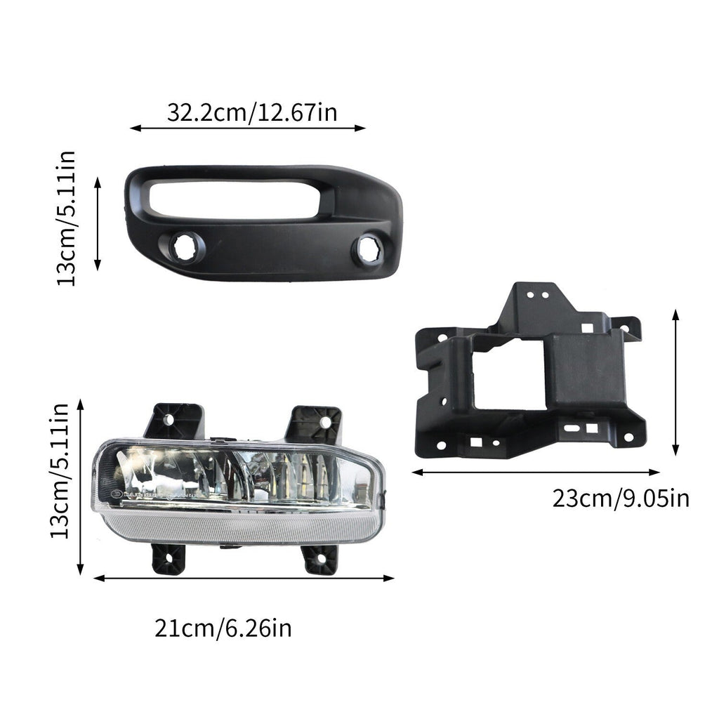LED Front Bumper Fog Light Bracket Set for Dodge Ram 2500 3500 2019-2023