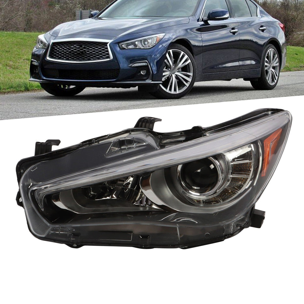 LED Headlight Driver Side for Infiniti Q50 2014-2016 No AFS LED DRL