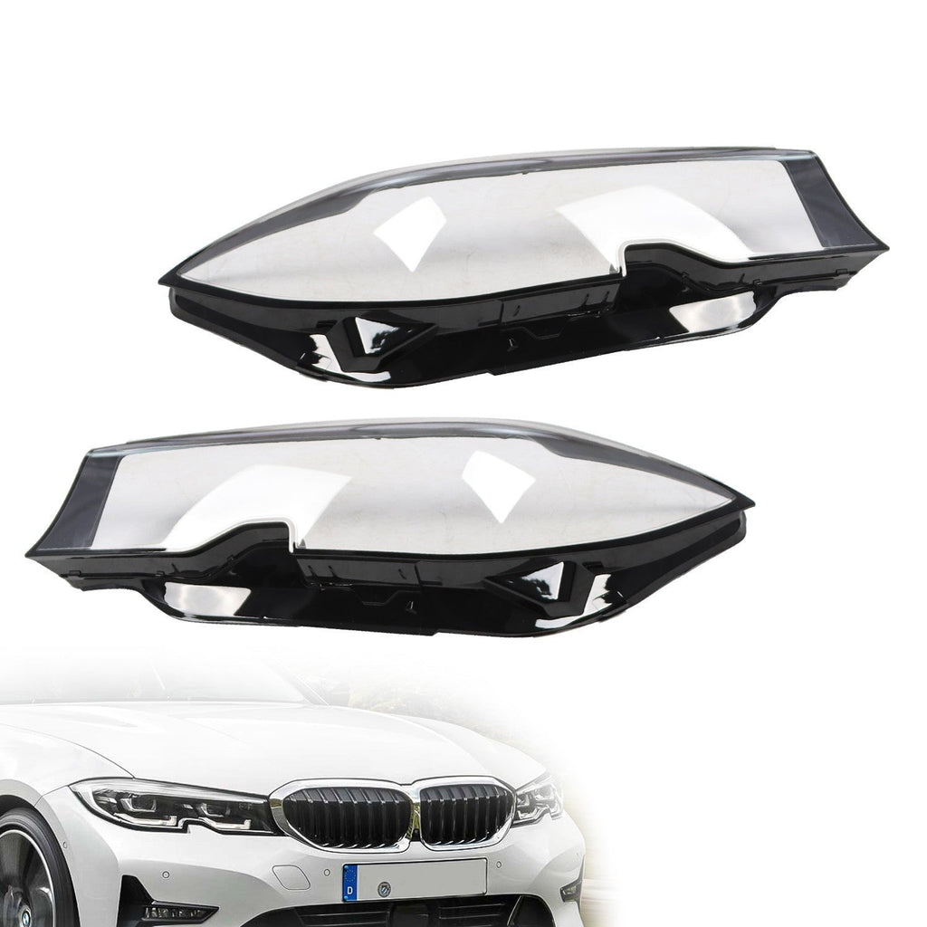 BMW 3 Series G20 Headlight Lens Covers Left & Right 2019-2021 Fit