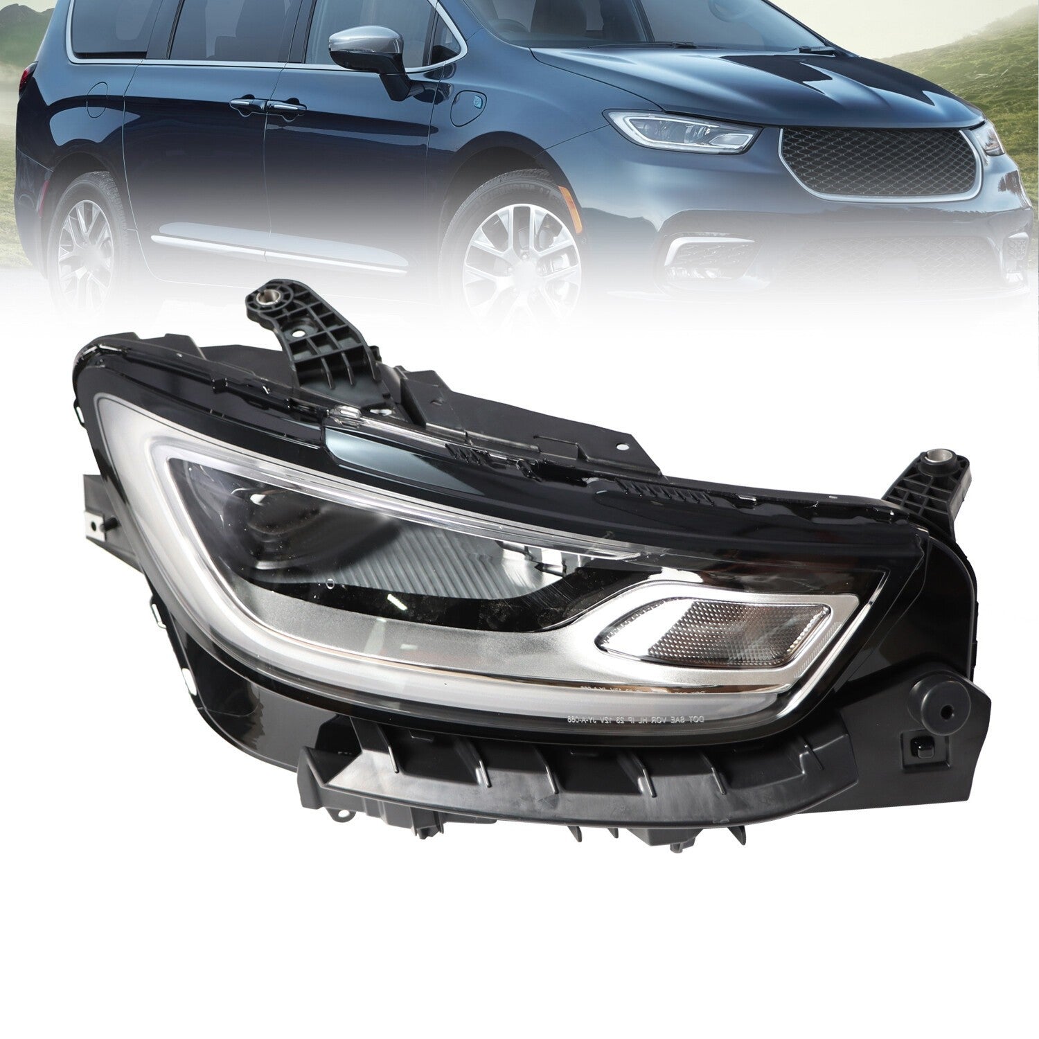 LED Headlight Right Front Headlamp for Chrysler Pacifica 2021-2023 68428558AC