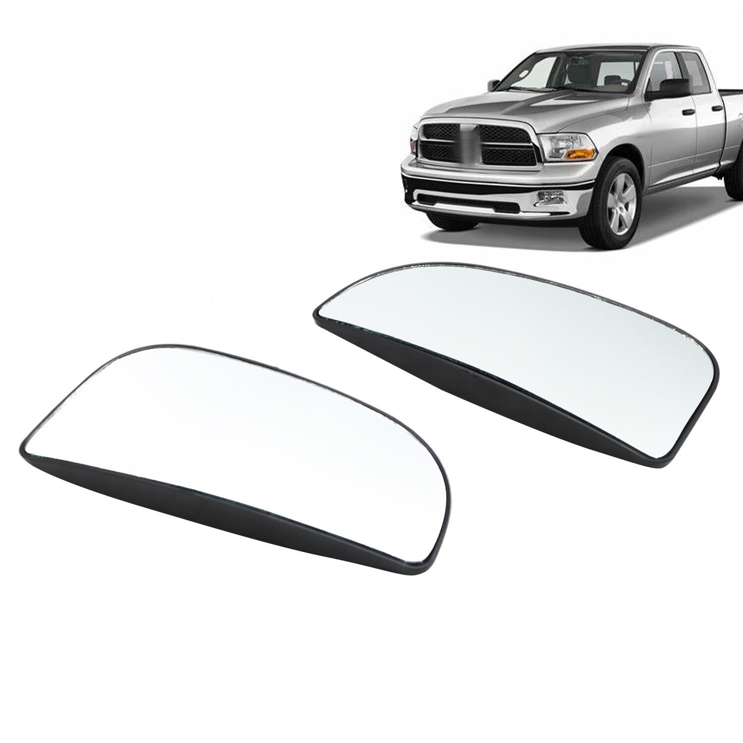 Left & Right Tow Mirror Spotter Lower Glass for Dodge Ram 1500 2500 3500 2010-20
