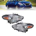2015-2019 Nissan Versa Headlights Left Driver & Right Passenger Pair