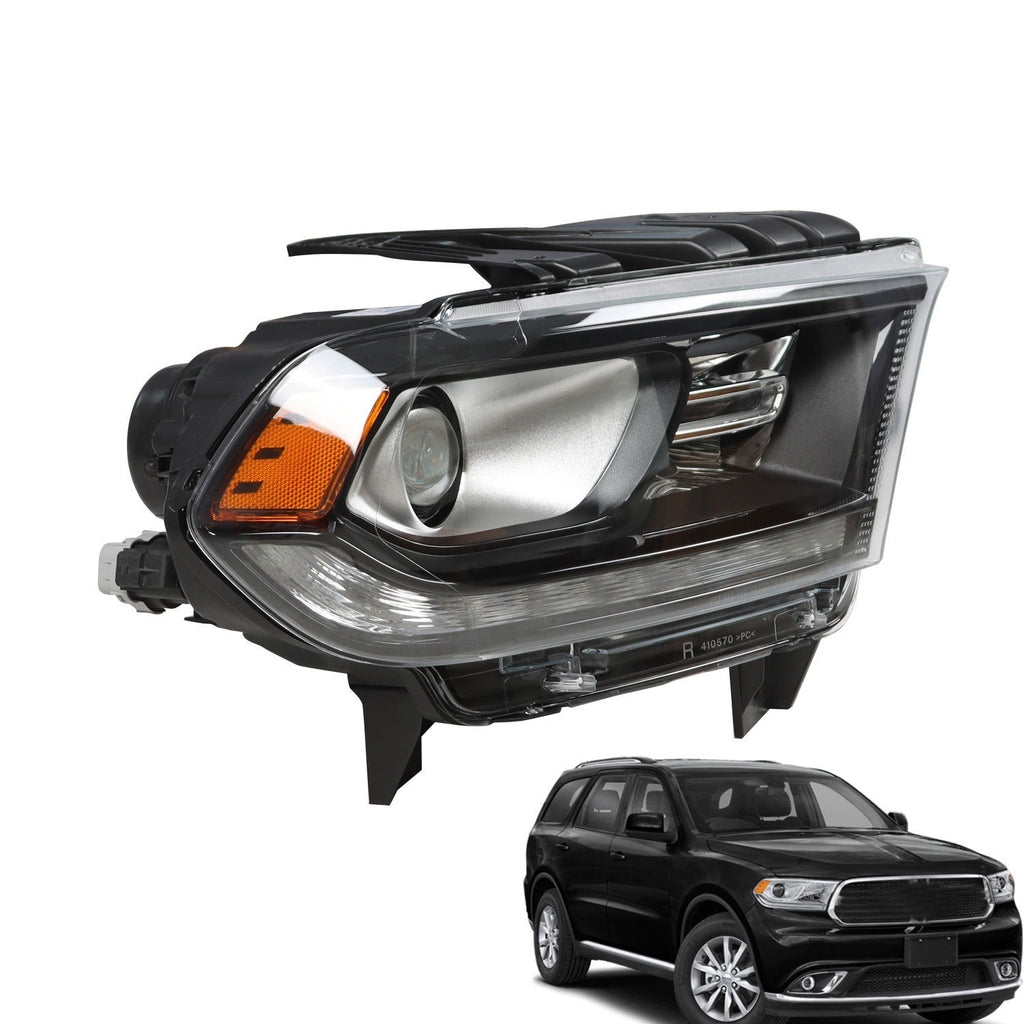 HID LED Headlight DRL Black Passenger Side for Dodge Durango 2016-2020