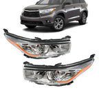 2014-2016 Toyota Highlander LE XLE Halogen Projector Headlights L+R Set