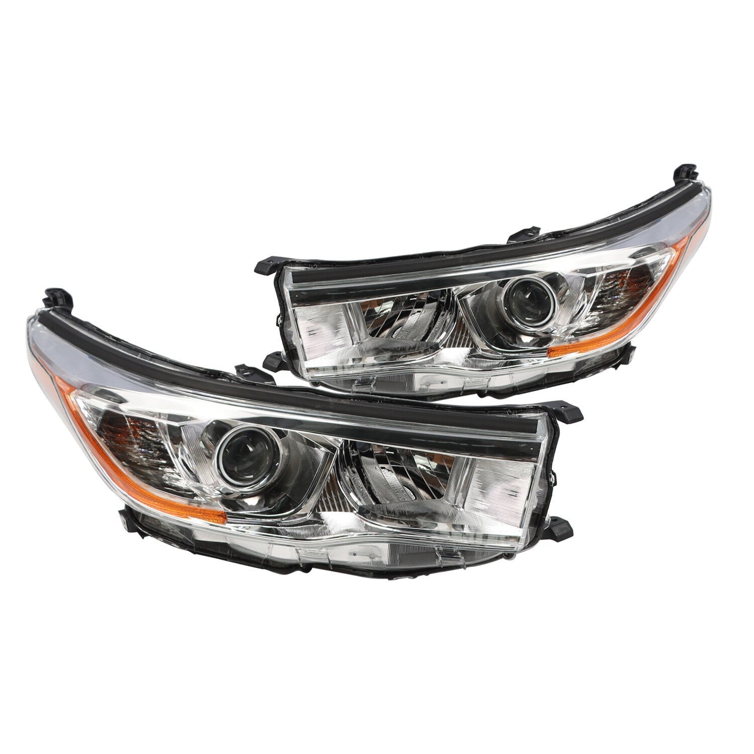 2014-2016 Toyota Highlander LE XLE Halogen Projector Headlights L+R Set