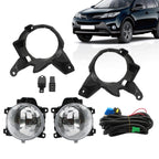 Halogen Fog Lights Front Bumper + Bulbs & Wiring for 2013-2015 Toyota