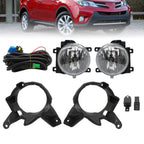 Halogen Fog Lights Front Bumper + Bulbs & Wiring for 2013-2015 Toyota