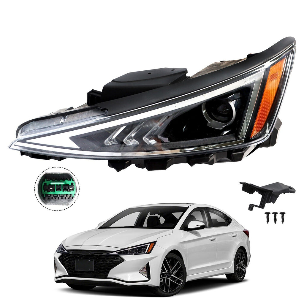 2019-2020 Hyundai Elantra Left Headlight Assembly Halogen Driver Side Sedan