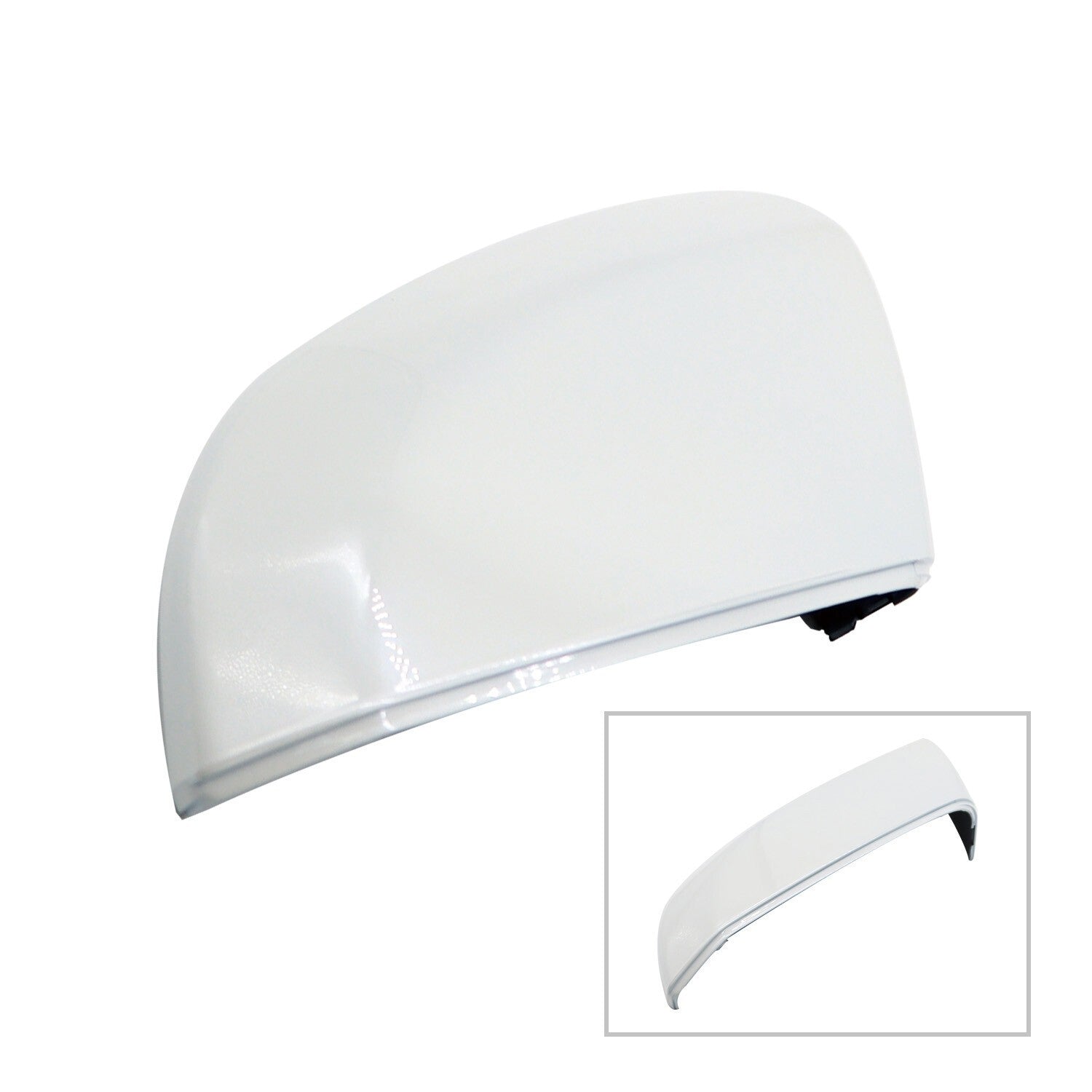 Left Driver Side Mirror Cover Pearl White for Honda Civic 2016-2021