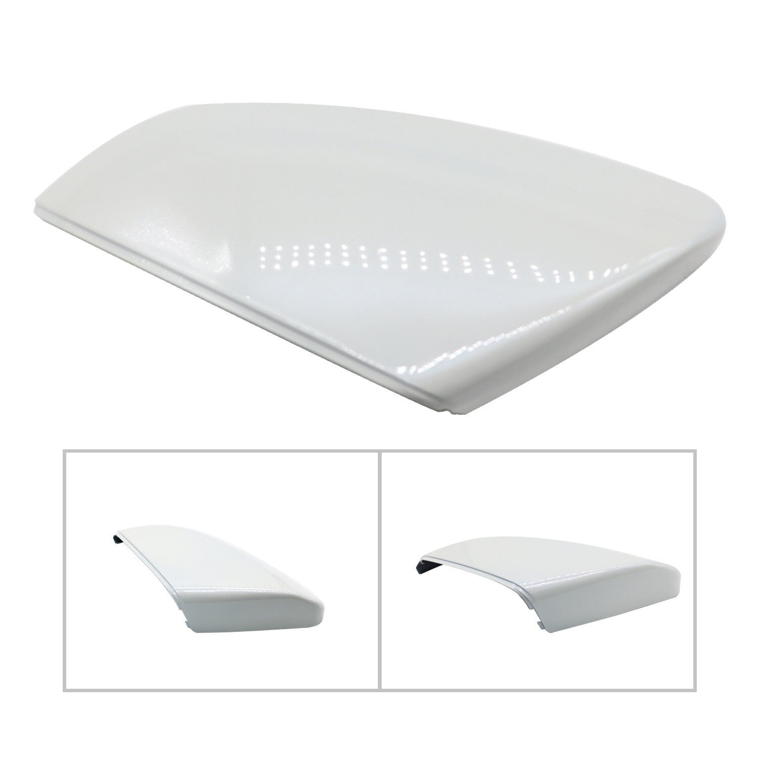 Left Driver Side Mirror Cover Pearl White for Honda Civic 2016-2021