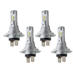H7 LED Headlight Bulbs 6500K Super White High Low Beam Kit 4Pcs Bright