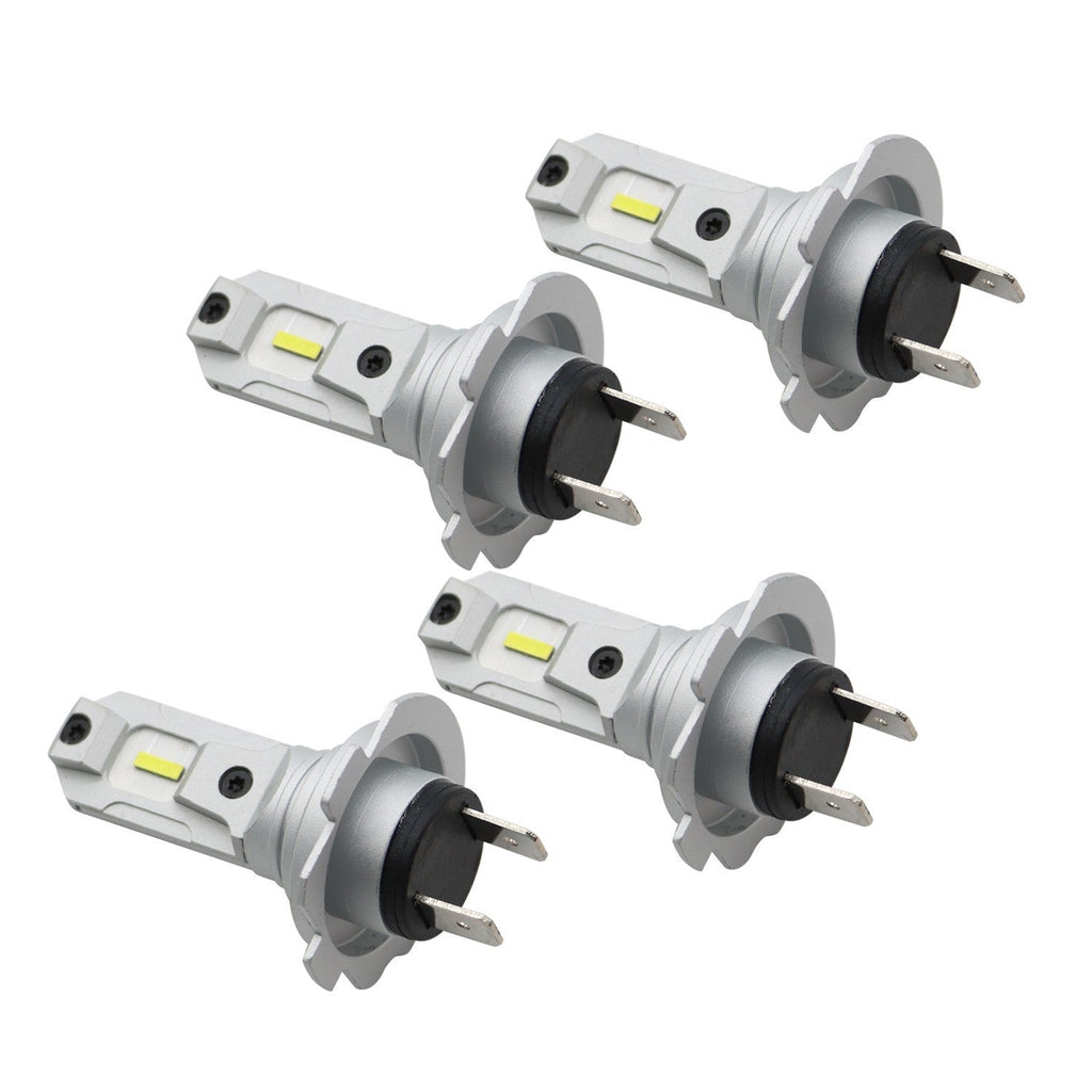 H7 LED Headlight Bulbs 6500K Super White High Low Beam Kit 4Pcs Bright
