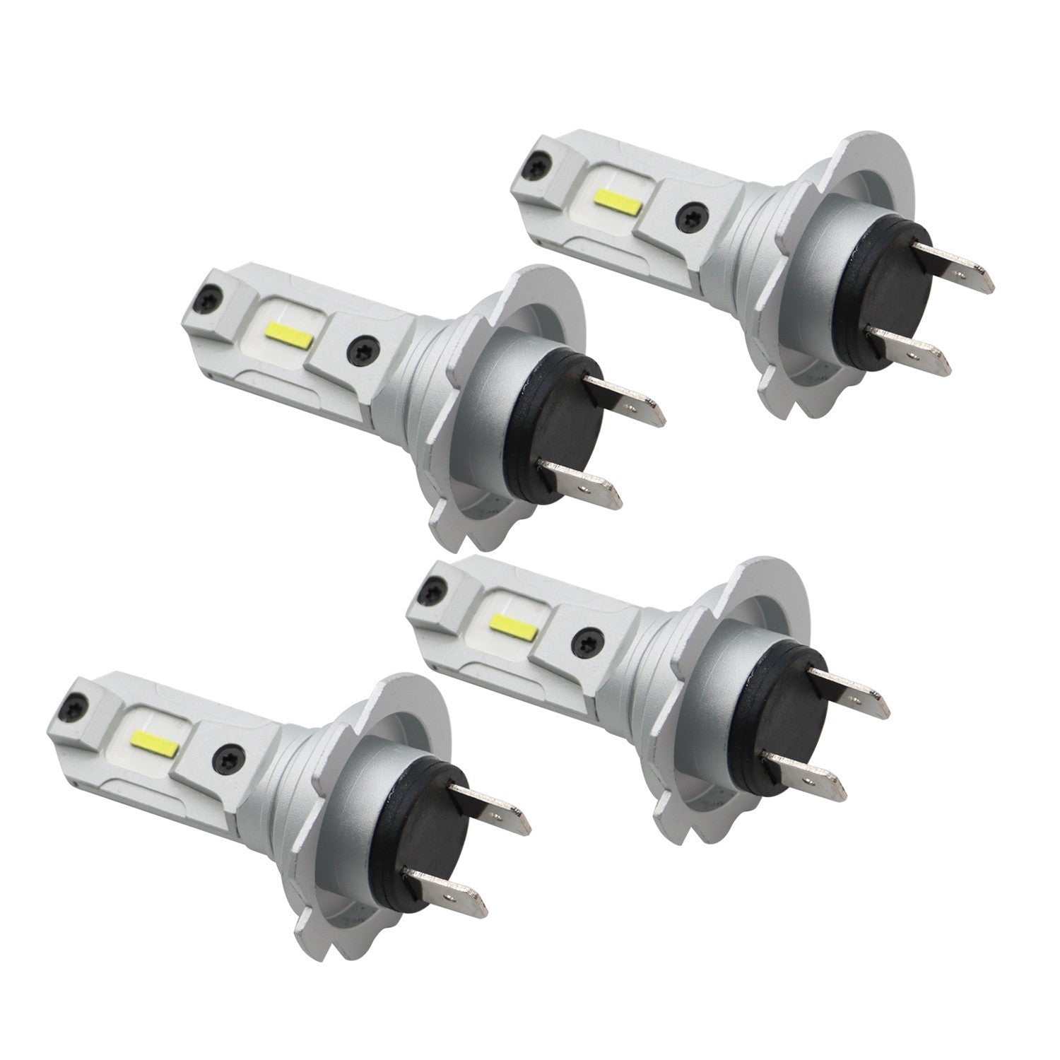 H7 LED Headlight Bulbs 6500K Super White High Low Beam Kit 4Pcs Bright