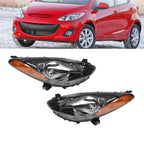 Halogen Headlights Left & Right for 2011-2014 Mazda 2 LH + RH Sides