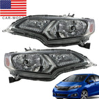 Halogen Headlight Set Left Right Pair for 2015-2017 Honda Fit