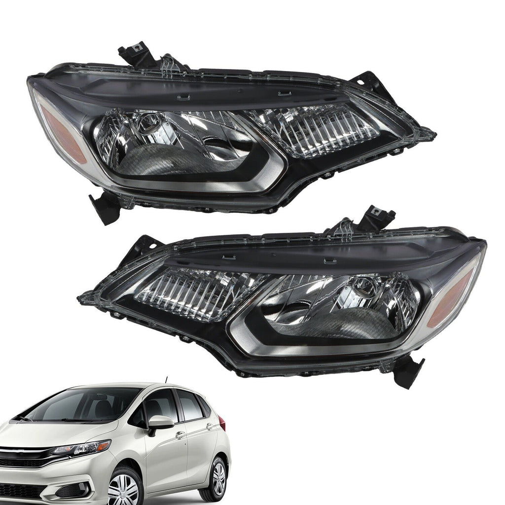 Halogen Headlight Set Left Right Pair for 2015-2017 Honda Fit