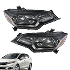 Halogen Headlight Set Left Right Pair for 2015-2017 Honda Fit