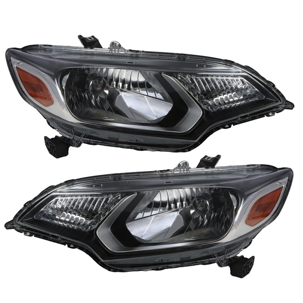 Halogen Headlight Set Left Right Pair for 2015-2017 Honda Fit