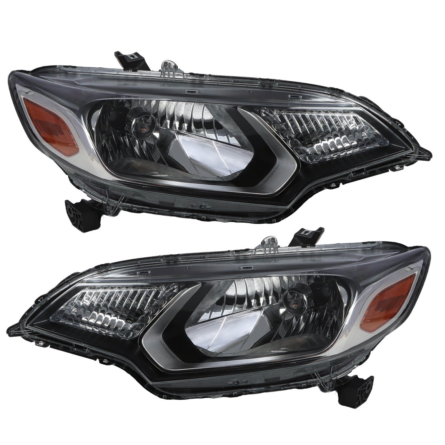 Halogen Headlight Set Left Right Pair for 2015-2017 Honda Fit
