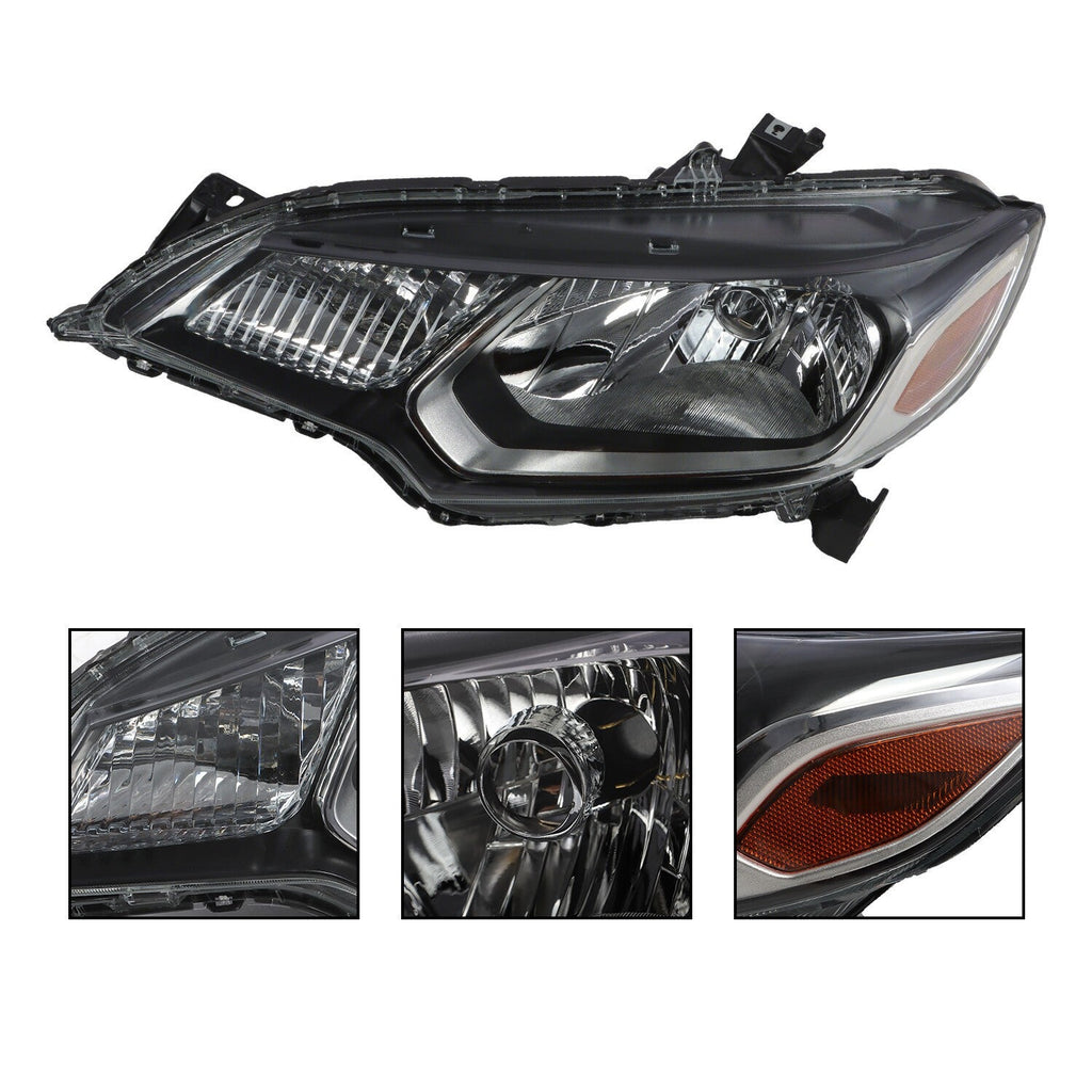 Halogen Headlight Set Left Right Pair for 2015-2017 Honda Fit