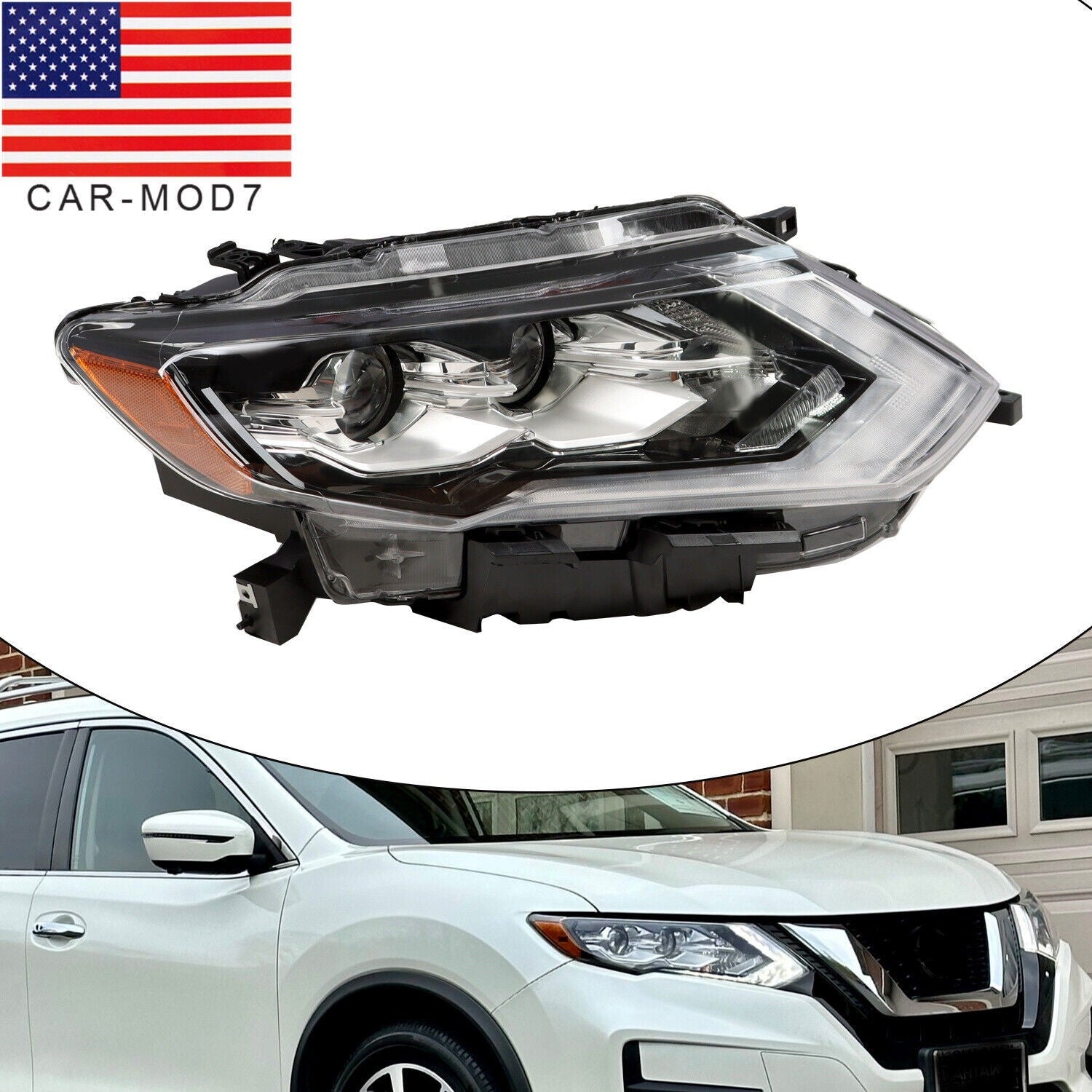 LED Right Headlight Assembly for Nissan Rogue SL Hybrid 2017-2020 Passenger Side