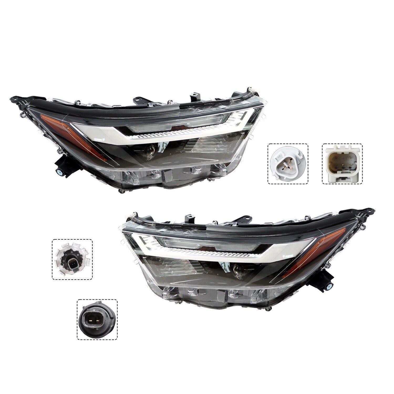 LED Headlights 2022-2024 Toyota RAV4 Left & Right Side 2pc Replacement