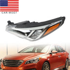 Left Front Headlight for Hyundai Sonata 2015-2017 Driver Side US Model