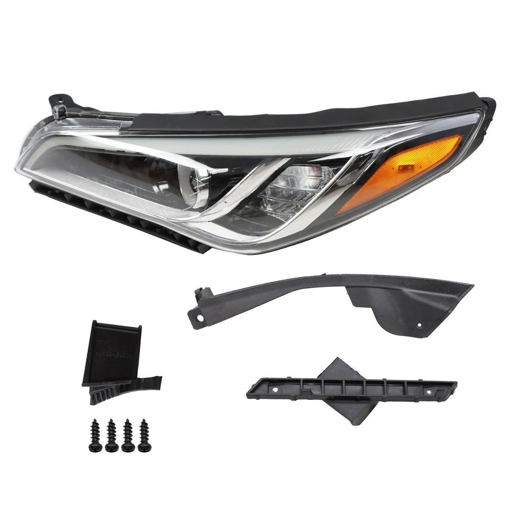 Left Front Headlight for Hyundai Sonata 2015-2017 Driver Side US Model