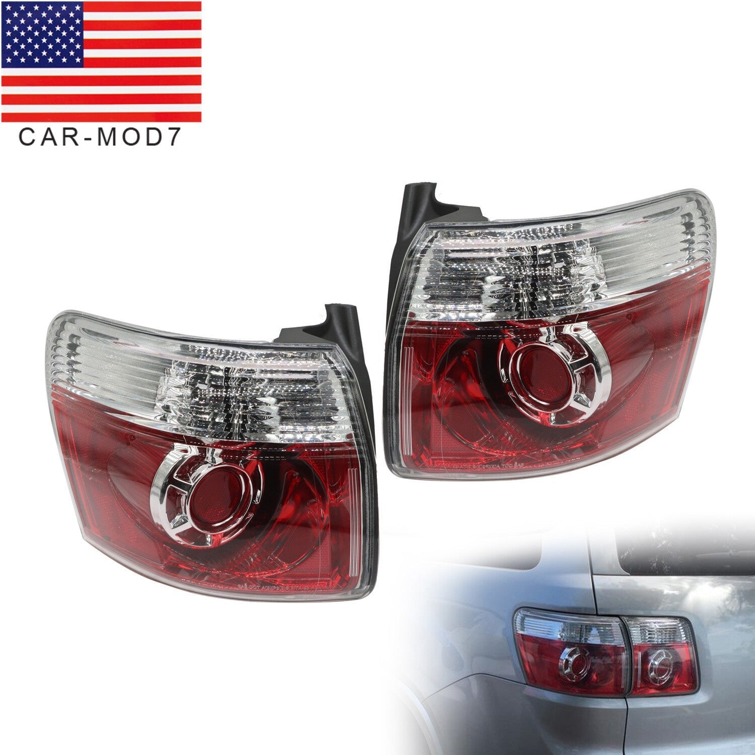 LED Tail Light Set Left Right Outer for 2007-2012 GMC Acadia Driver Passenger