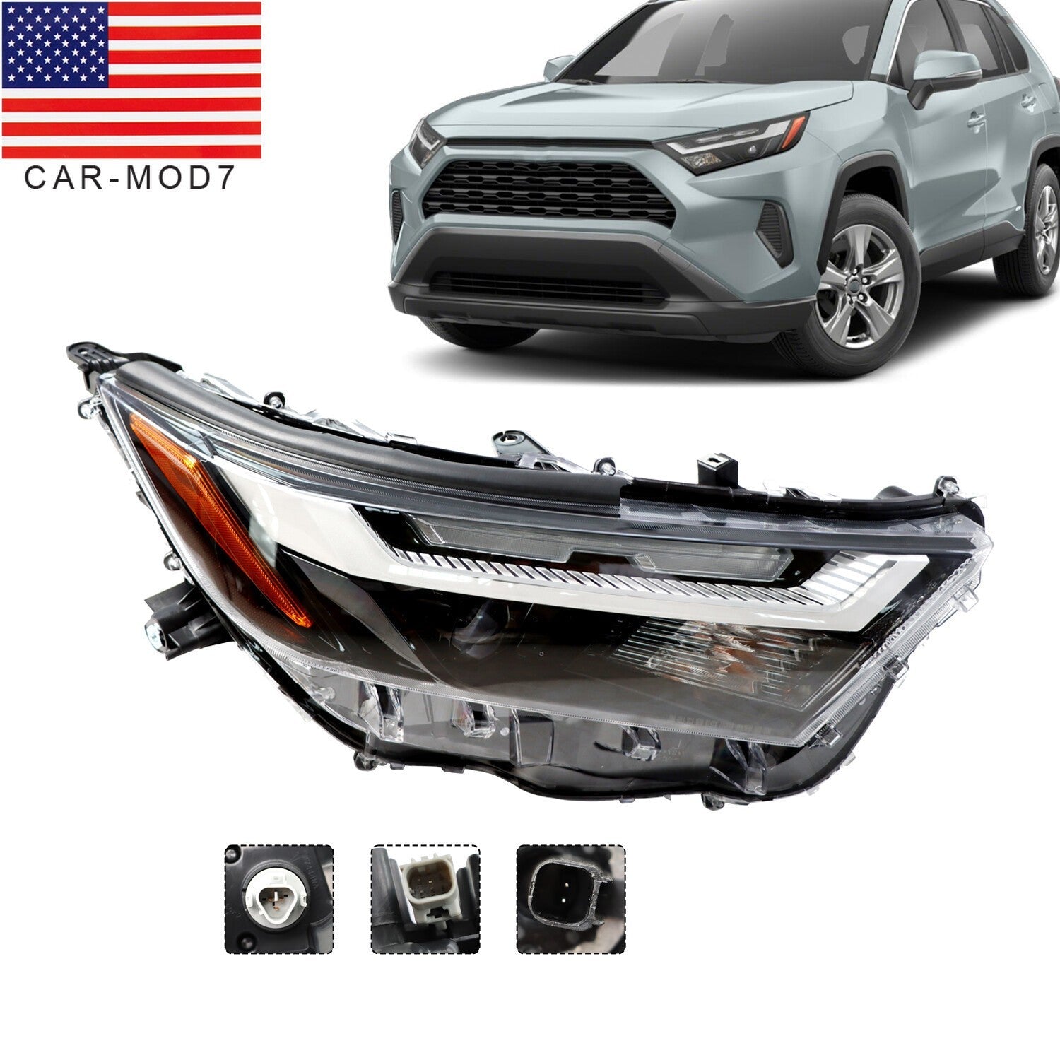 LED Headlight Right Passenger Assembly for 2022-2024 Toyota RAV4 811100R350