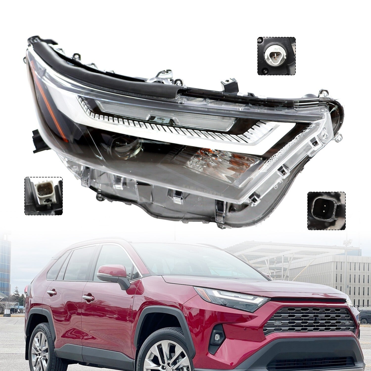 LED Headlight Right Passenger Assembly for 2022-2024 Toyota RAV4 811100R350