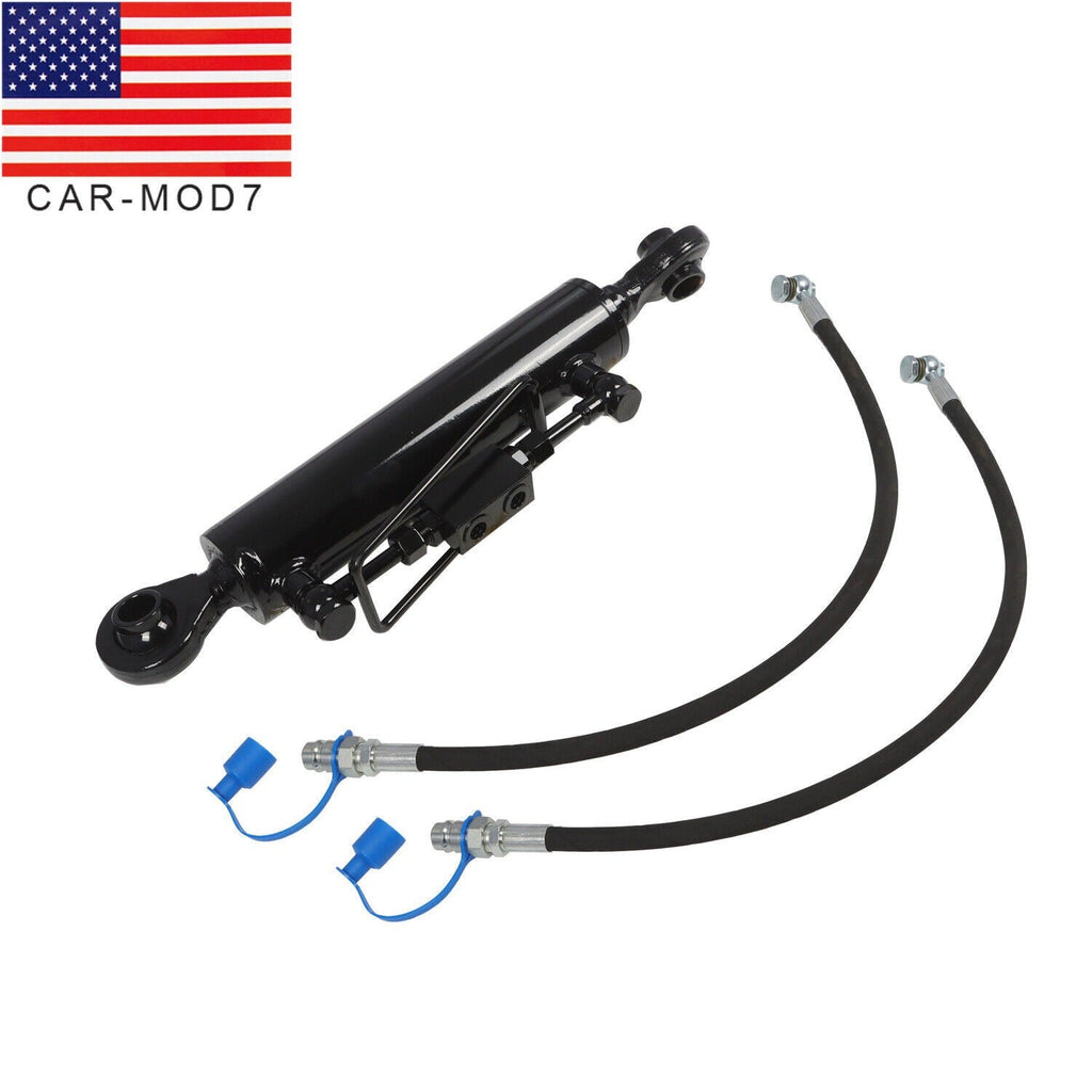 Hydraulic Top Link 2-2 with Locking Block 19.7"-28" 2X Hose Tractor Part