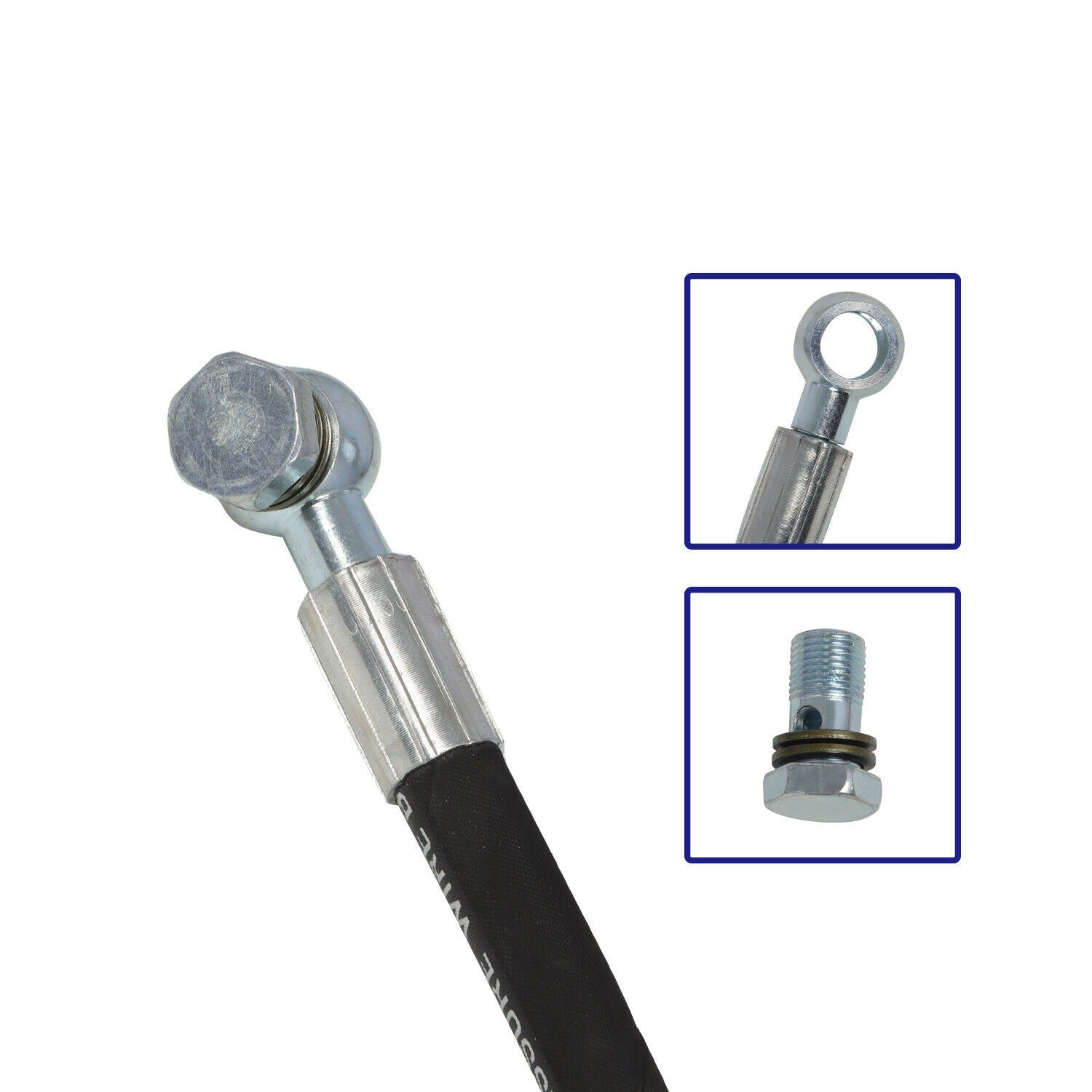 Hydraulic Top Link 2-2 with Locking Block 19.7"-28" 2X Hose Tractor Part