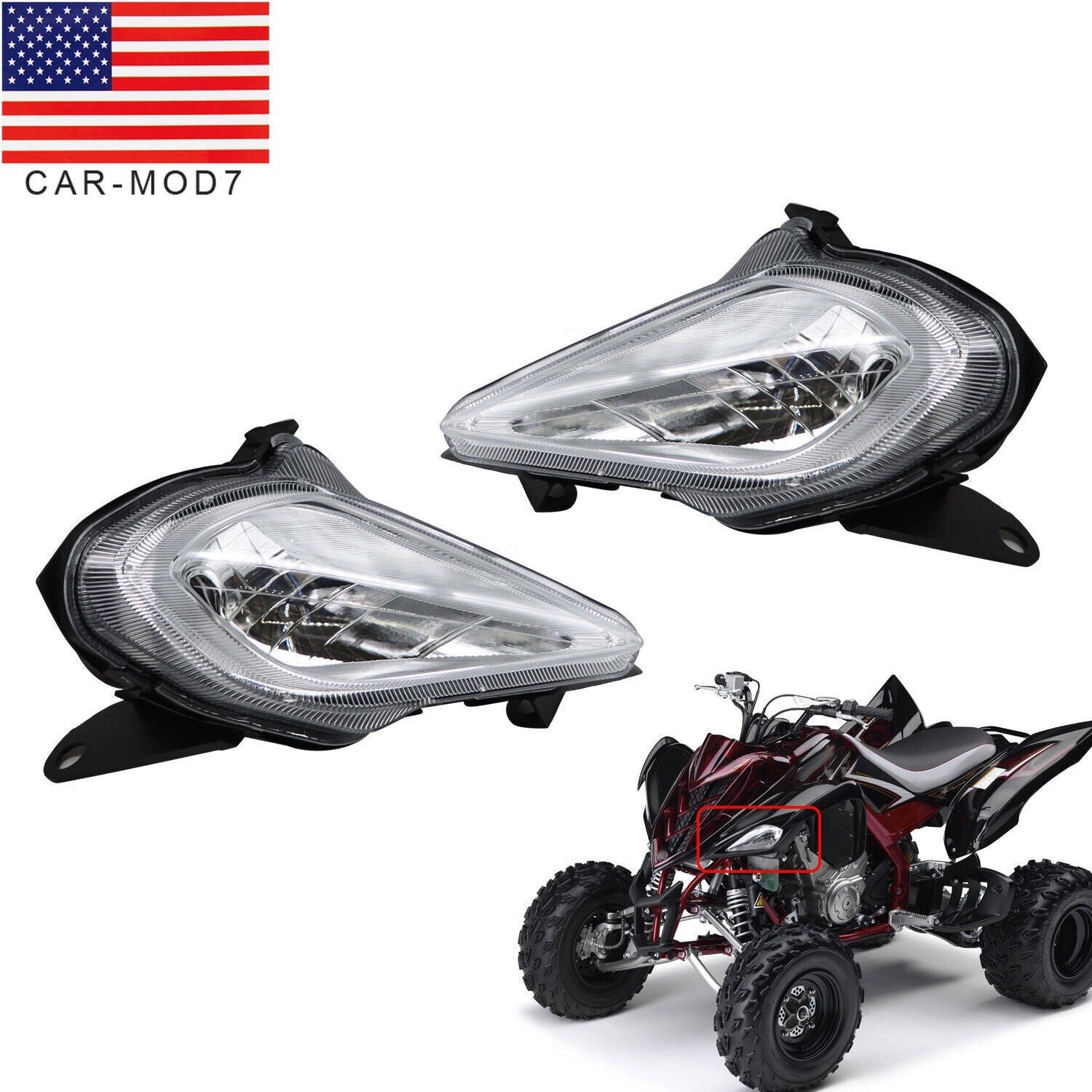 Yamaha Raptor 450 700 Headlight Assemblies Pair 2006-2022 Replacement Parts
