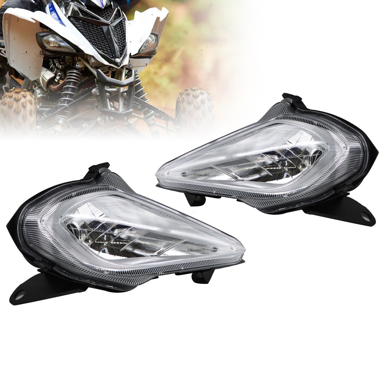 Yamaha Raptor 450 700 Headlight Assemblies Pair 2006-2022 Replacement Parts