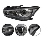 LED Headlight for 2014-2022 Infiniti Q50 Left & Right Side Chrome Headlamp