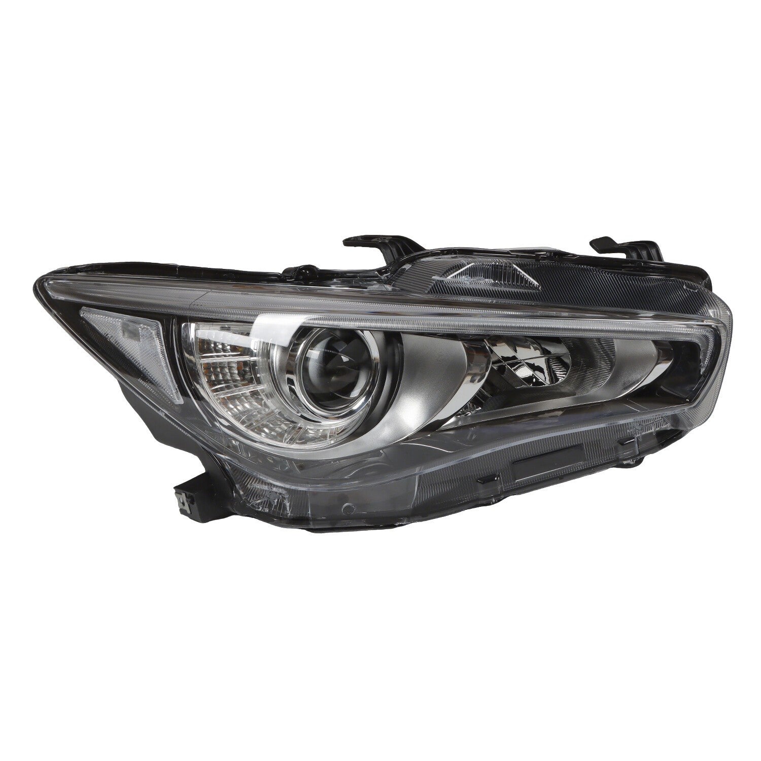 LED Headlight for 2014-2022 Infiniti Q50 Left & Right Side Chrome Headlamp