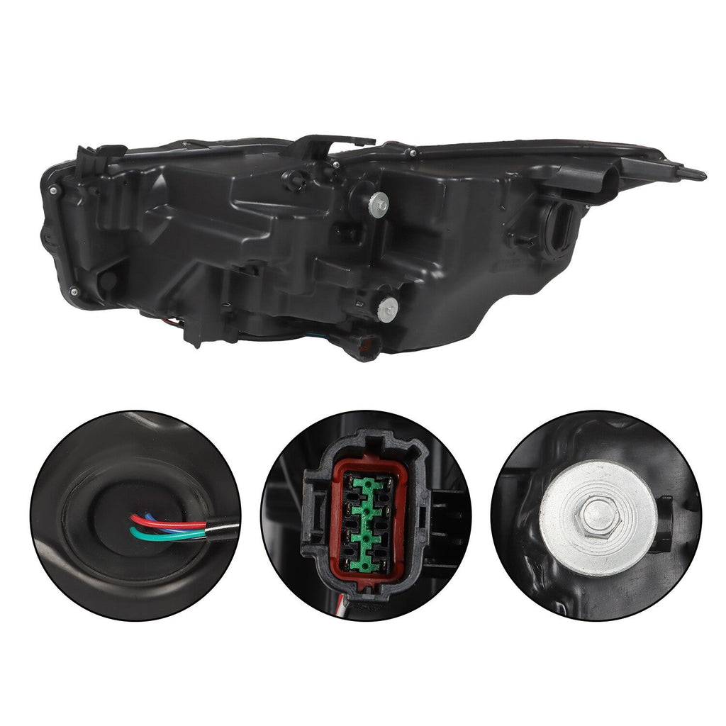 LED Headlight for 2014-2022 Infiniti Q50 Left & Right Side Chrome Headlamp