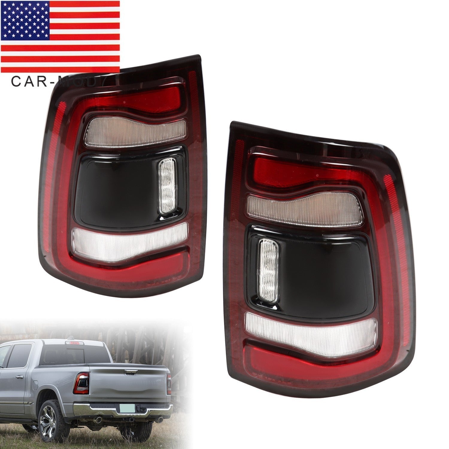 LED Tail Light Left Right w/ Blind Spot Hole for Dodge Ram 2500 3500 2019-2023
