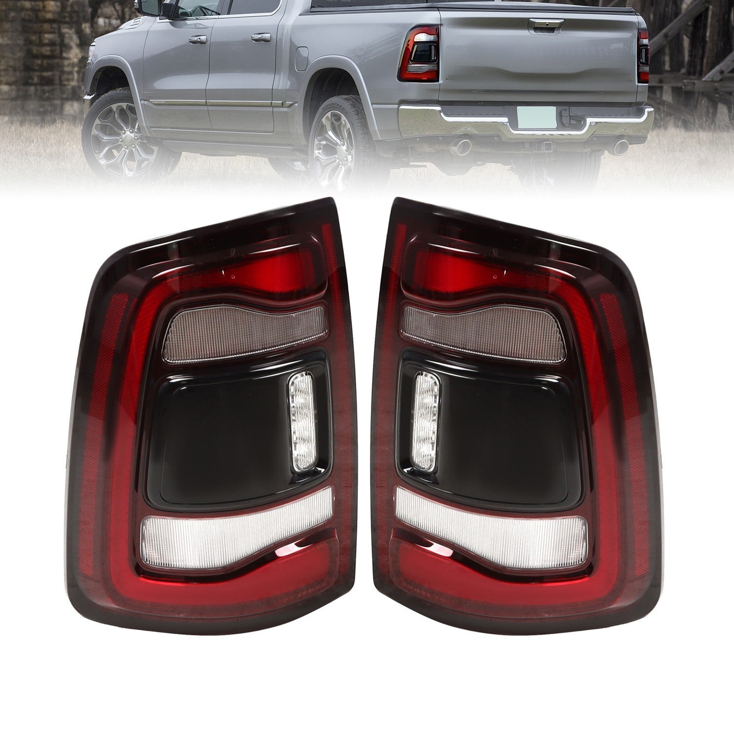 LED Tail Light Left Right w/ Blind Spot Hole for Dodge Ram 2500 3500 2019-2023