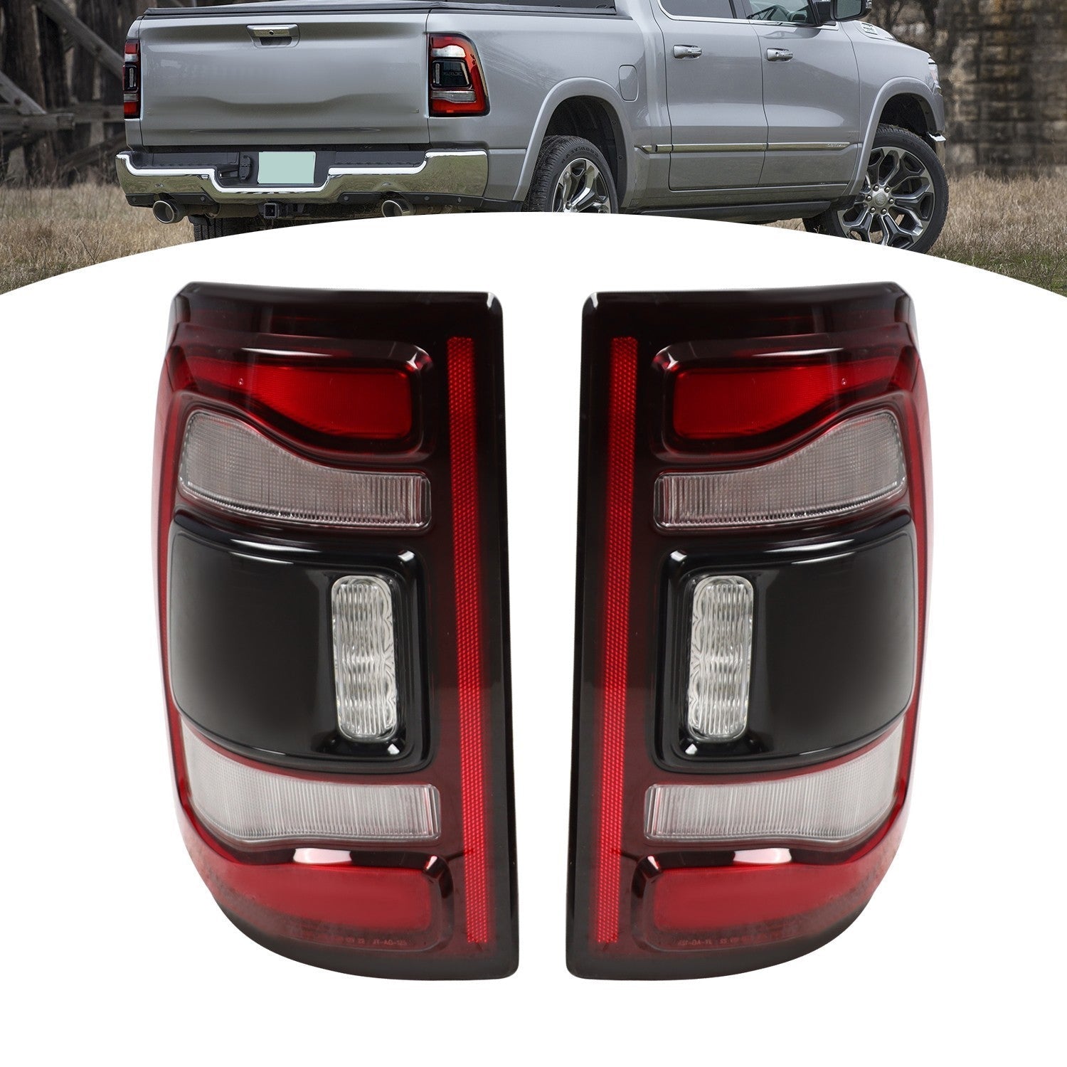 LED Tail Light Left Right w/ Blind Spot Hole for Dodge Ram 2500 3500 2019-2023