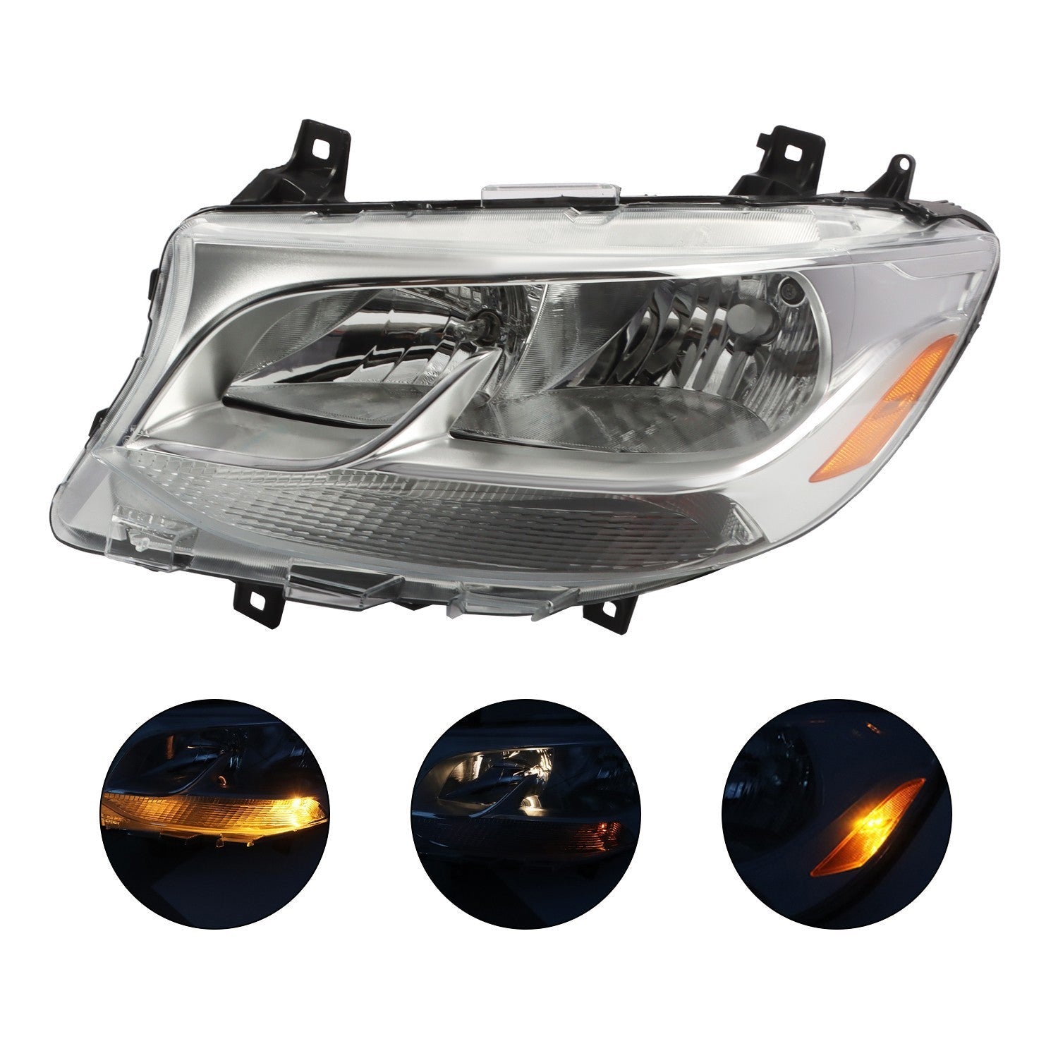 Left Halogen Headlight Driver Side for 2019-2022 Mercedes Sprinter W907
