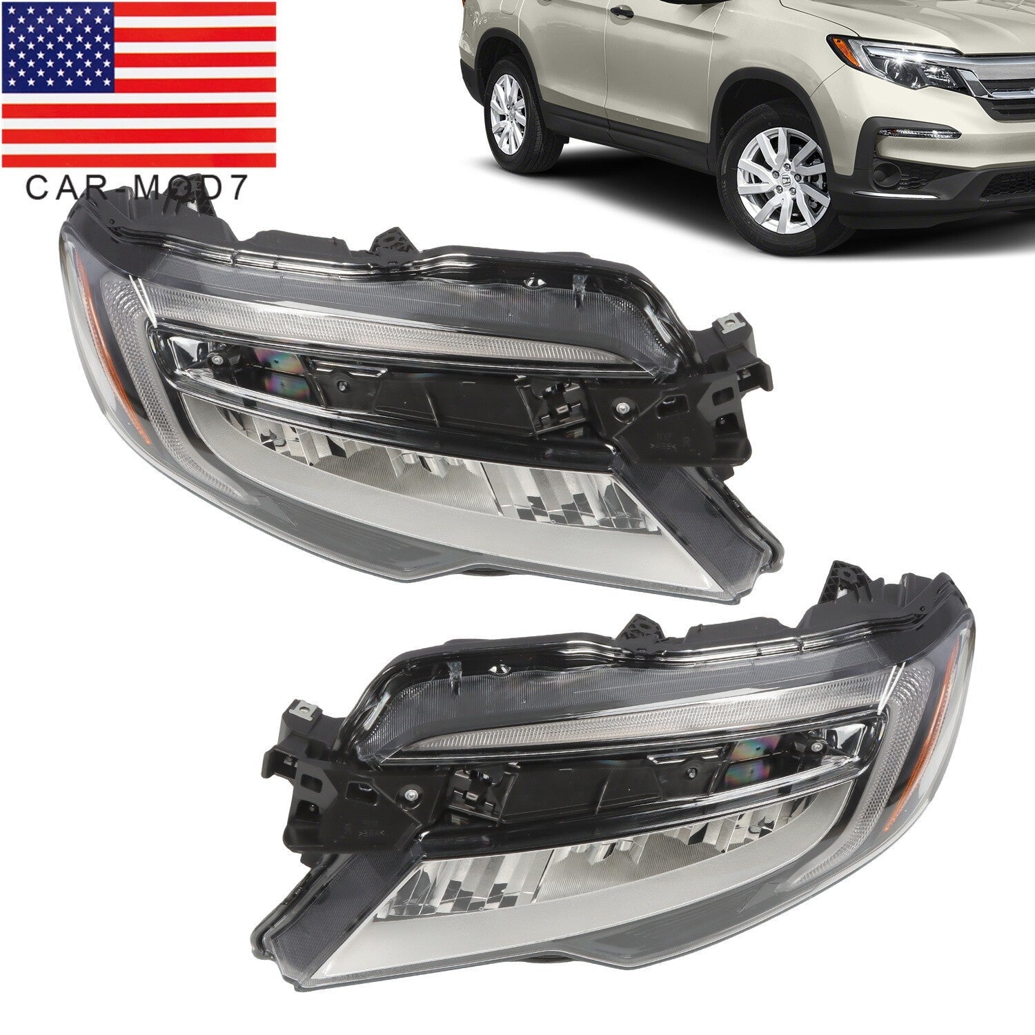 LED Headlights for 2019-2022 Honda Pilot & 2019-2021 Passport Left & Right