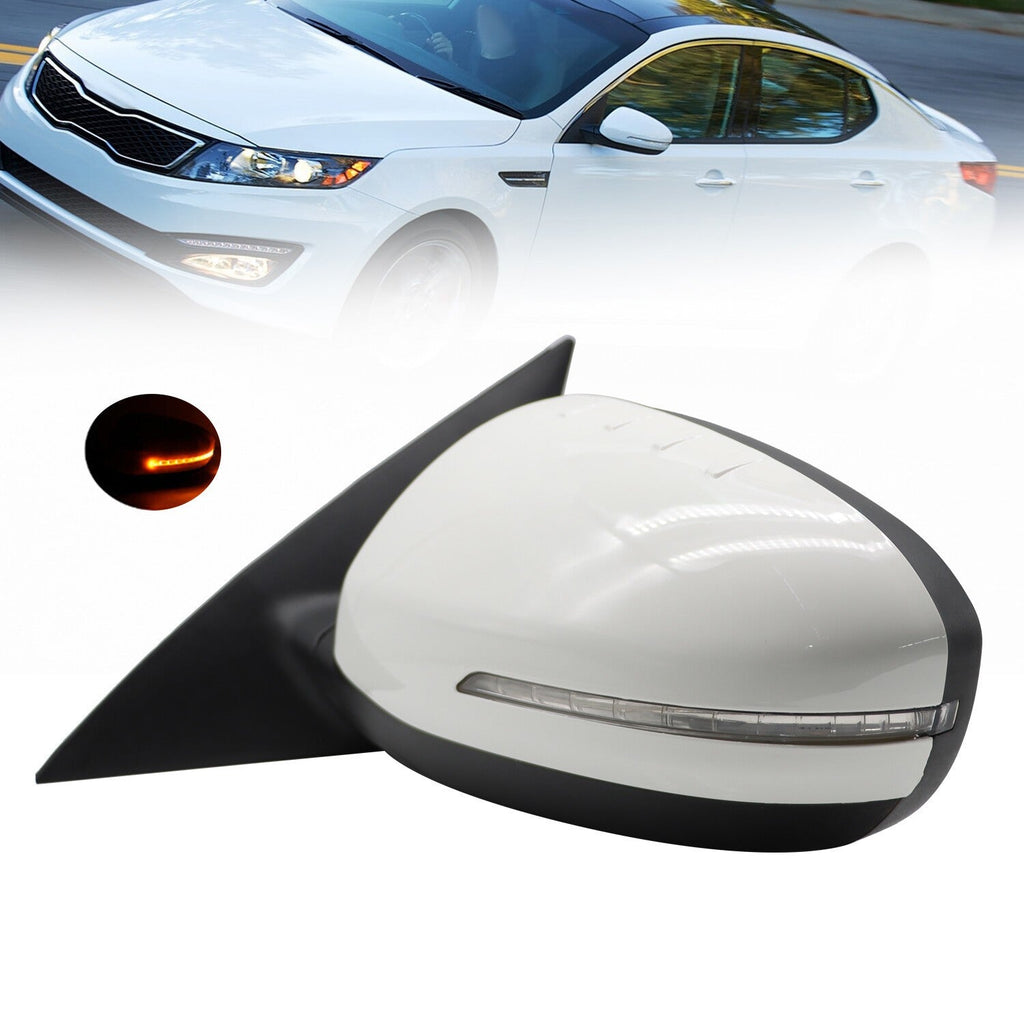 Left Driver Side Mirror with Turn Signal for 2011-2013 Kia Optima Manual Fold