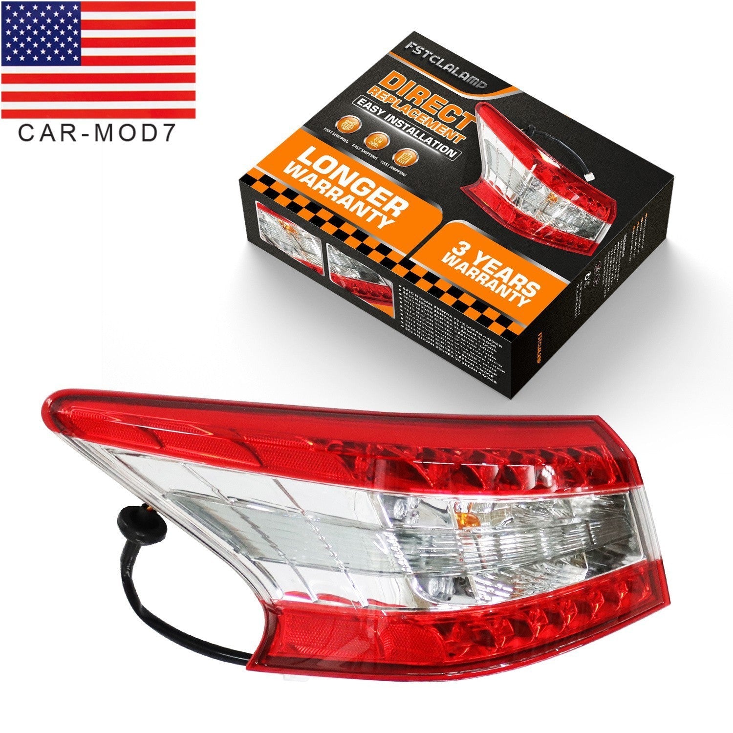 Left Driver Side LED Tail Light for Nissan Sentra 2013-2015 Outer Lamp