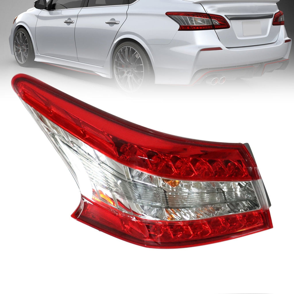 Left Driver Side LED Tail Light for Nissan Sentra 2013-2015 Outer Lamp