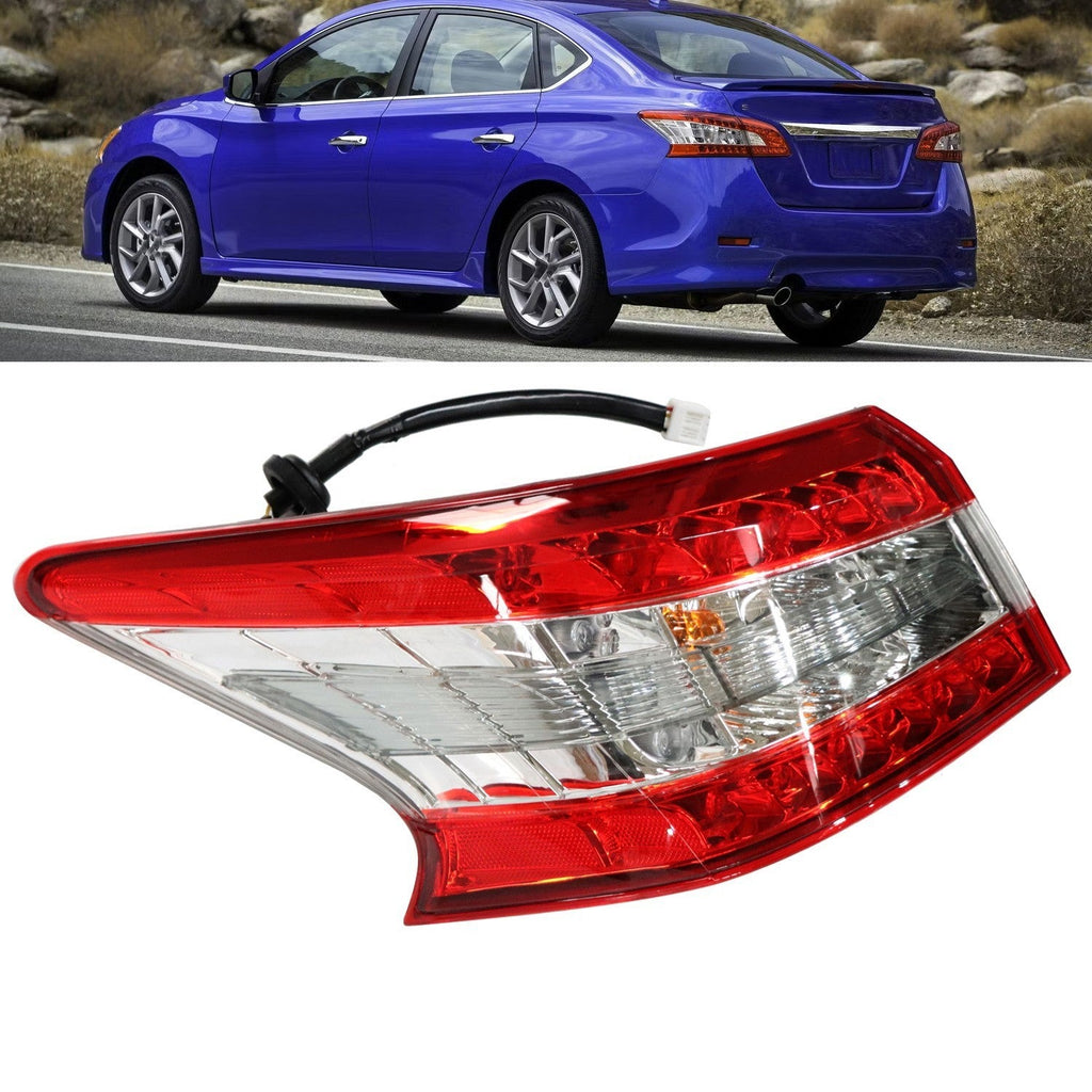 Left Driver Side LED Tail Light for Nissan Sentra 2013-2015 Outer Lamp
