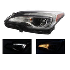 Left Halogen Headlight w/ LED DRL Bulbs for 2016-2018 Buick Envision Driver Side