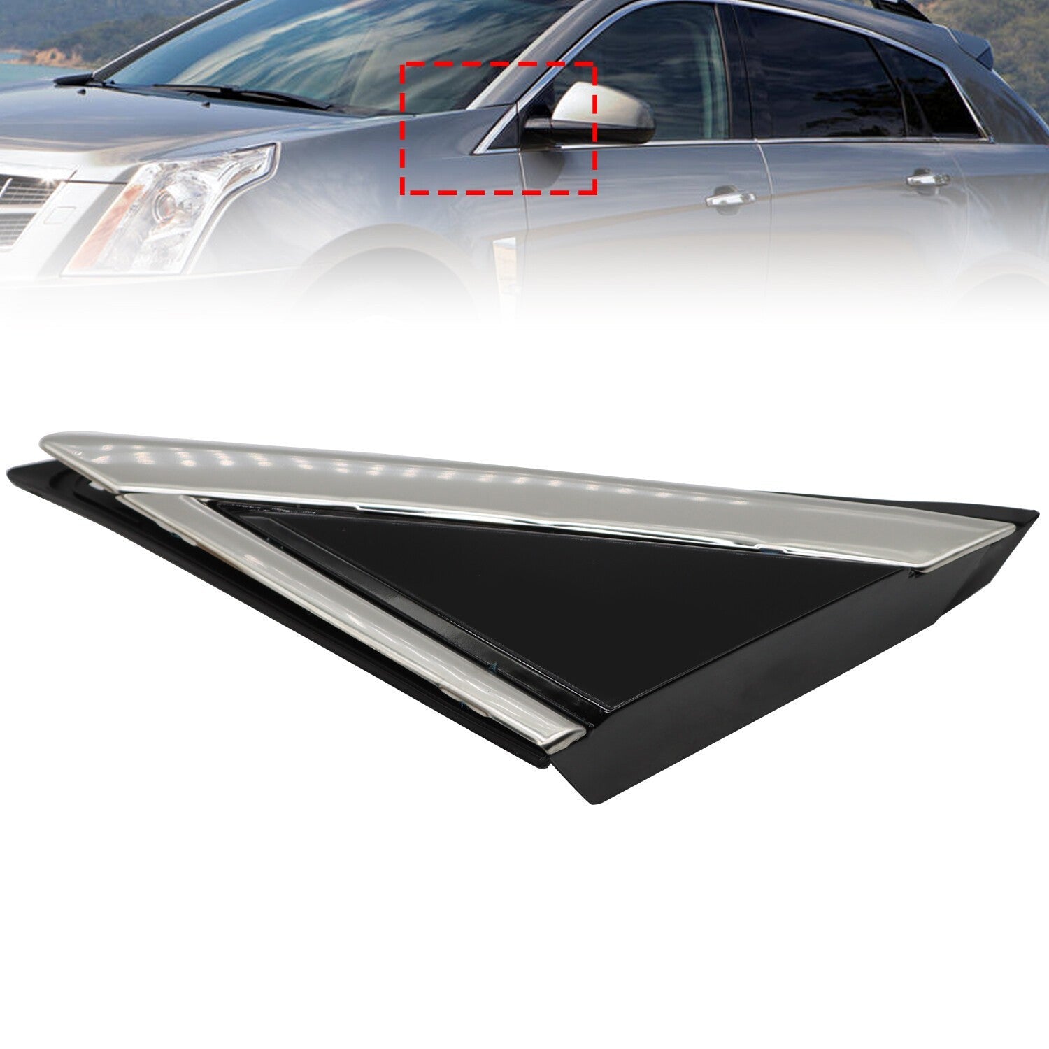 Left Front Mirror Triangle Molding Fender 22774041 for Cadillac SRX 2010-2016