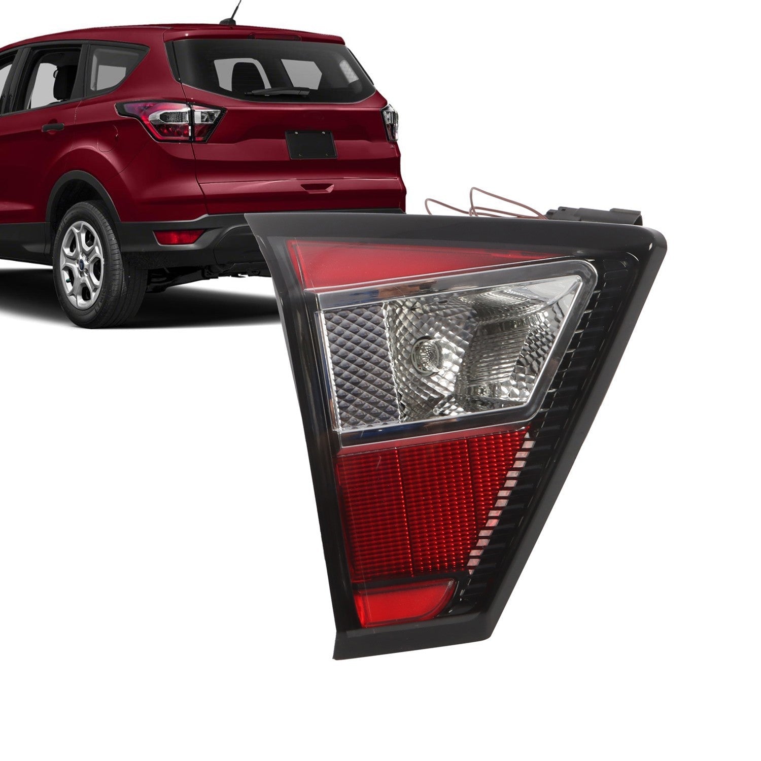 Left LH Inner Tail Light Brake Lamp w/Bulb for Ford Escape Kuga 2017-2019